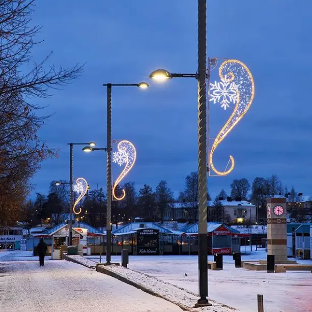 TOPREX dekor tatil açık 2d Led lamba direği Motif ışık sokak dekorasyonu