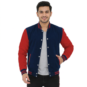Blousons universitaires personnalisés en laine confortables pour femmes et hommes, style aviateur classique, avec motif brodé, veste d'hiver - Product Image 1