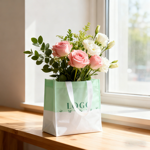 カスタムプリントロゴ特大スーパーマーケット食料品トートエコ再利用可能プロモーションホログラフィックレーザーピンク虹色ショッピングバッグ - Product Image 2