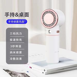 2024พัดลมไฟฟ้าขนาดใหญ่3600mAh 3ความเร็วลมเครื่องทำความเย็นกังหันแบบมือถือสำหรับรถยนต์ไร้เสียงชาร์จน้ำแข็งเพิ่มความชุ่มชื้นใช้งานกลางแจ้ง - Product Image 2