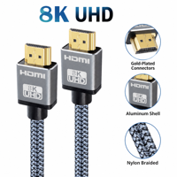 Câble Ultra HD 4K 8K 48 Gbit/s haute vitesse mâle-mâle avec gaine en PVC pour projecteur et ordinateur, longueur 1M-5M, HDR dynamique audio/vidéo