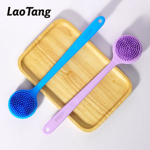 Brosse <span class=keywords><strong>de</strong></span> bain double face en silicone à long manche, épurateur <span class=keywords><strong>de</strong></span> dos <span class=keywords><strong>de</strong></span> douche, <span class=keywords><strong>toilette</strong></span> <span class=keywords><strong>de</strong></span> bain épaissie pour le dos du corps, vente en gros - Product Image 1