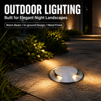 Lumière LED encastrée extérieure étanche IP68 IK08 12W AC85-265V DC24V avec verre trempé de 8 mm pour allée, trottoir et éclairage ponctuel extérieur