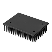 Hitam Anodized 120mm aluminium Pin Fin Heat Sink pasif pendingin untuk LED Driver & modul daya industri