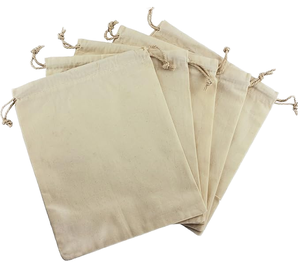 Sac de courses en coton réutilisable, écologique et recyclable, grande capacité, avec cordon de serrage, impression de logo personnalisée - Product Image 1