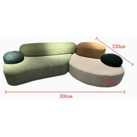 Canapé modulaire Pebble organique moderne, canapé sectionnel en mousse haute densité, canapé compressé sous vide pour salon