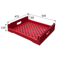 Vente en gros 725x650x150mm Grands conteneurs de boulangerie en plastique de qualité alimentaire hygiénique Boîte à pain en plastique Caisses à pain grillé