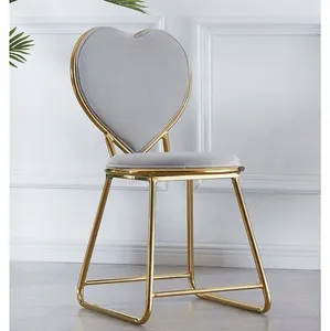 Elegante Silla con Respaldo de Terciopelo Colorido y Patas de Metal - Product Image 2