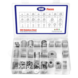 304 Stainless Steel Fender Washers Assortment Kit 550 Pieces Metric And Imperial Sizes For Automotive And Industrial Use - Product Image 1