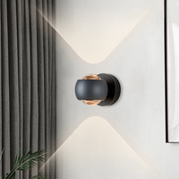 Lampe murale LED en aluminium et verre avec lentille convexe, lumière chaude, haute luminosité, longue durée de vie, angle de faisceau personnalisé, minimaliste, pour chambre d'hôtel