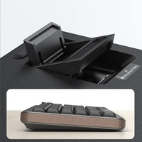 Clavier sans fil double mode BT 2.4G 99 touches à mécanisme ciseaux, rechargeable USB-C avec bouton rotatif pour PC portable, bureau et entreprise