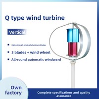 Générateur éolien à axe vertical 100W, machine à vortex solaire-éolienne complémentaire, ensemble générateur en alliage d'aluminium 12V 24V
