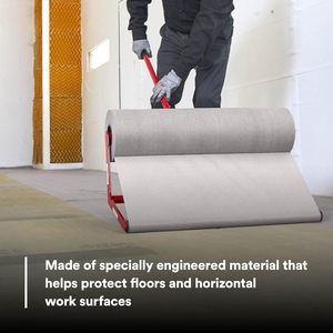 Matériau de protection anti-salissures 3M 37852 Gris 28 po x 300 pi Protection anti-surpulvérisation non tissée Usage commercial - Product Image 3