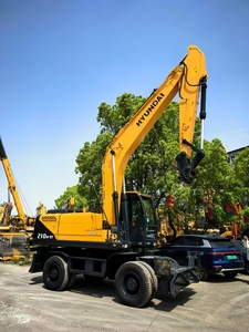 Excavadora usada barata Hyundai 210W-9T Original Corea Hyundai 210W Tipo de rueda Excavadora 21 Ton Excavadora usada - Product Image 2
