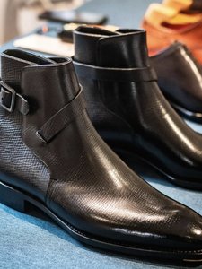 Chaussures montantes en cuir pour hommes, style britannique et coréen, polyvalentes, tendance, pour l'automne-hiver, style workwear unique - Product Image 2