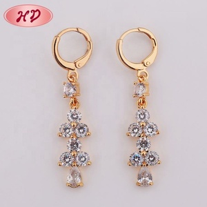 ของขวัญวันครบรอบแต่งงาน ต่างหูยาวทองคำชมพู 18K สำหรับผู้หญิง มีจำหน่าย - Product Image 1