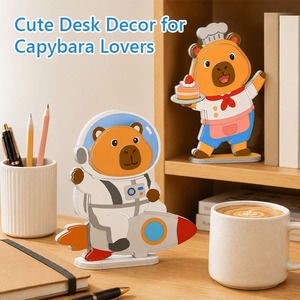 Rompecabezas <span class=keywords><strong>3D</strong></span> de Capibara de Papel <span class=keywords><strong>Personalizado</strong></span>, Juego de Ensamblaje DIY para Niños, Juguete de Animales de Dibujos Animados en <span class=keywords><strong>3D</strong></span> con Libro de Actividades, Fabricante - Product Image 3