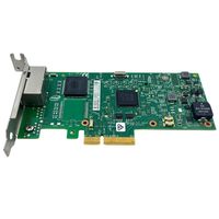 Tarjeta de Red Gigabit Interna de Doble Puerto 1GbE PCIe2.0 X4, Adaptador de Servidor Ethernet RJ45 I350-T2 Inalámbrico para Intel