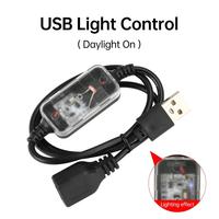 Interrupteur à capteur de lumière USB DC 3.7-24V, capteur de lumière jour/nuit, câble de capteur de lumière automatique pour plafonniers, couloirs, bandes LED