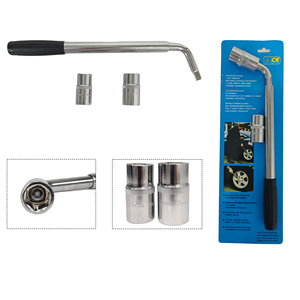 Llave de Ruedas Extensible en Forma de L con 4 Enchufes de 17, 19, 21 y 23 mm, Herramienta de Reparación-001 - Product Image 6