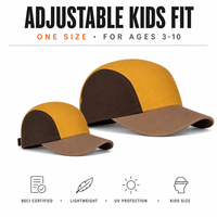 Casquette de camping personnalisée avec logo pour parents et enfants, chapeau assorti pour la famille, casquette 5 panneaux colorée réglable pour enfants et adultes, chapeau de soleil, fournisseur OEM en gros
