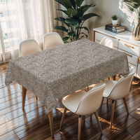 Nappe rectangulaire moderne géométrique RNPT, couverture de table en PVC pour cuisine et salle à manger