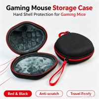 Étui pour souris EVA avec doublure douce, coque rigide de protection, sac de transport portable pour souris de jeu sans fil