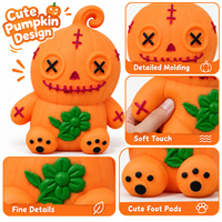 Jouet Squishy Citrouille Homme d'Halloween en Gros, Jouet Anti-Stress Doux à Presser, Jouet Fidget, Mignonne Poupée Citrouille, Boîte Cadeau