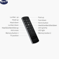 Cadre de lit intelligent à 5 moteurs réglable avec gravité zéro/massage 4D, télécommande sans fil, commande vocale par application, base de lit profil bas