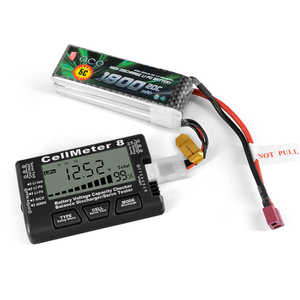 Testeur de capacité de batterie numérique CellMeter 8 pour batteries LiPo/Li-lon/NiMH (avec fonction d'équilibrage) (en métal) - Product Image 2