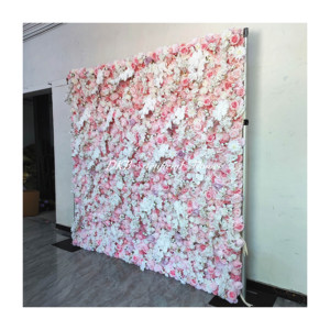 DKB fleurs fleur mur toile de fond 5d rose tissu dos enrouler mur fleur rack pour la décoration de mariage - Product Image 3