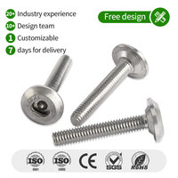 Vis autotaraudeuse antivol JSCREW à tête cylindrique triangulaire avec goupille, en acier inoxydable 304, à pointe émoussée, filetage M5