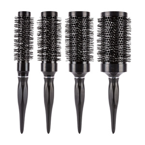 <b>Round</b> Hair <b>Brush</b> With Vent Nylon Bristles For Styling And Curling Men Women Use - Product Image 5