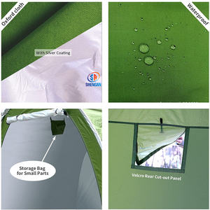 <span class=keywords><strong>Cubierta</strong></span> de bicicleta para exteriores, tienda de almacenamiento para 2 bicicletas, con revestimiento de plata, impermeable, Oxford, cobertizo plegable para bicicleta, refugio para Camping - Product Image 4