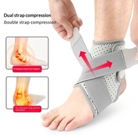 Attelle de cheville respirante à compression pour sports de plein air – Soutien à double pression pour cyclisme, basketball, badminton