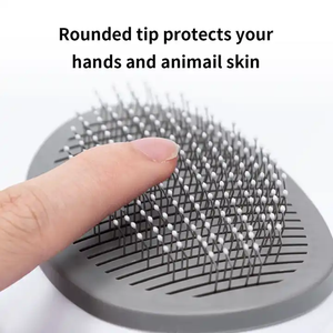 <span class=keywords><strong>Tik</strong></span> <span class=keywords><strong>Tok</strong></span> Amaz 2023 gran oferta gato perro Slicker Dematting peine mascota autolimpieza aseo removedor <span class=keywords><strong>de</strong></span> pelo deshedding cepillo herramienta - Product Image 6