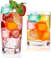Glaçons en plastique, mini glaçons, bac en plastique, couleurs assorties, glaçons en plastique réutilisables, forme d'étoile pour les boissons, le whisky, le vin
