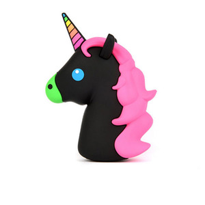 PVC cara sonriente unicornio de dibujos animados lindo de la energía móvil 2600mAh <span class=keywords><strong>Mini</strong></span> portátil Emoji Banco de la energía - Product Image 1
