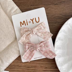 Jepit Rambut Anak Perempuan Korea Warna Pink Manis Model Pita Bunga Aksesoris Rambut - Product Image 2