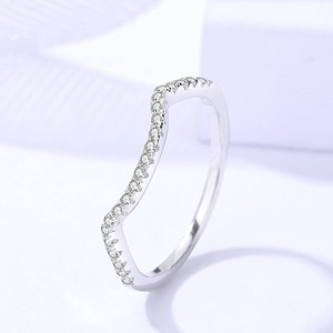 <span class=keywords><strong>Damila</strong></span> 1,5 Karat Moissan ite Damen S925 Sterling Silber Rhodiniert Kanal Einstellung Vorschlag Stapelbarer Ring Romantisch - Product Image 3