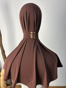 <span class=keywords><strong>Voile</strong></span> instantané en jersey de bambou pour le menton avec sous-<span class=keywords><strong>bonnet</strong></span> intégré, foulard musulman en jersey, écharpes et châles ethniques - Product Image 3