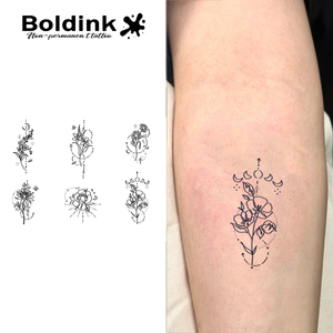 Boldlink - Pegatinas de Tatuajes Semipermanentes Realistas, Diseño Nuevo, Mini Símbolos, Resistentes al Agua y al Sudor, 15 Días/2 Semanas - Product Image 5