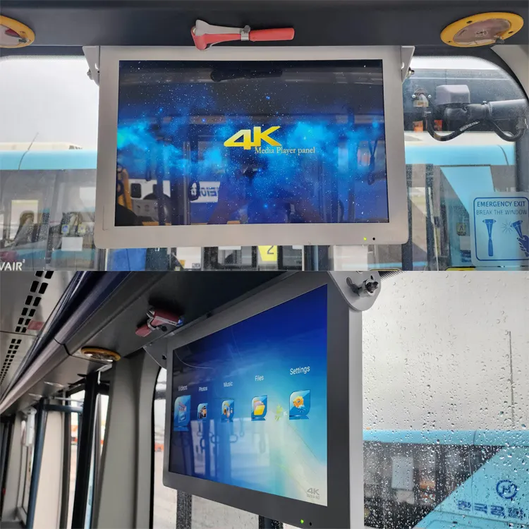 QZ-2151W LCD Monitor bus kota, layar tampilan Video LCD Flip Down HD lcd kendaraan Input AV/HD-MI 21.5 inci