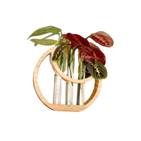 Vase en bois japonais simple pour hydroponie, support délicat pour fleurs, utilisation domestique, décoratif moderne