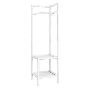 Corner Clothing Organizer Standing <b>Rack</b> With <b>Shelves</b> For Bedroom Storage Multifunctional Coat <b>Rack</b> Carbon Steel And Plastic - Product Image 5