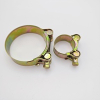 Zinc Plated Steel Double Bolt Pipe Clamp Flexible Spring 13-19mm Heavy Duty Hydraulic Hose Fastener Ss304 Ss316