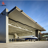 Hangar Prefabricado de Acero para Aviones, Estructura Metálica Personalizada para Mantenimiento y Almacenamiento en Aeropuertos
