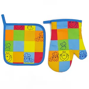 Găng Tay Lò Nướng Vuông Mini Găng Tay Chịu Nhiệt Và Potholders Set Mitt Với Pocket Kitchen Pot Holder Cotton Cắm Trại Tất Cả Các Mùa