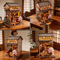 Kit de maison miniature en bois DIY style 2026 pour adultes, maison de poupée miniature 3D, jouets cadeaux, kit de maison miniature avec lumière LED, puzzle