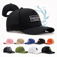 Casquette Snapback en PVC personnalisée avec logo, imperméable, haute performance, flottante, design Airflow, contrôle de l'humidité, pour le voyage et le golf